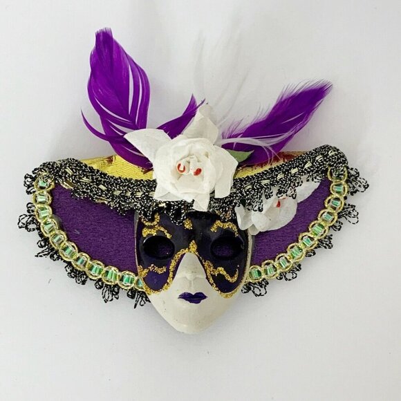 Italy Annual Festival Carnival of Venice Mask 3D Fridge Magnet Travel Souvenir - Picture 1 of 10